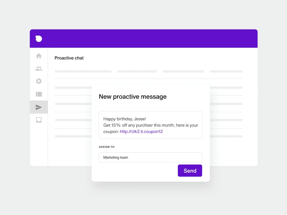 Customer support engage users