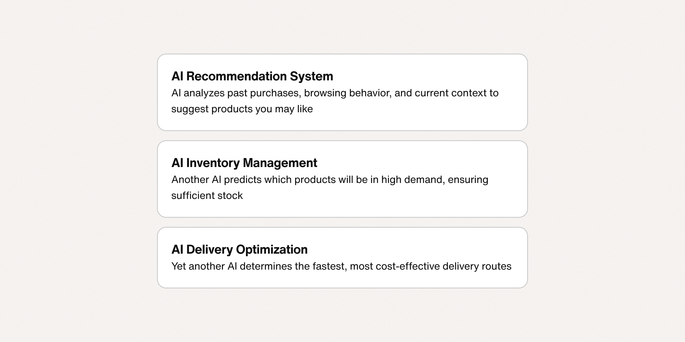 Types of AI agents for ecommerce