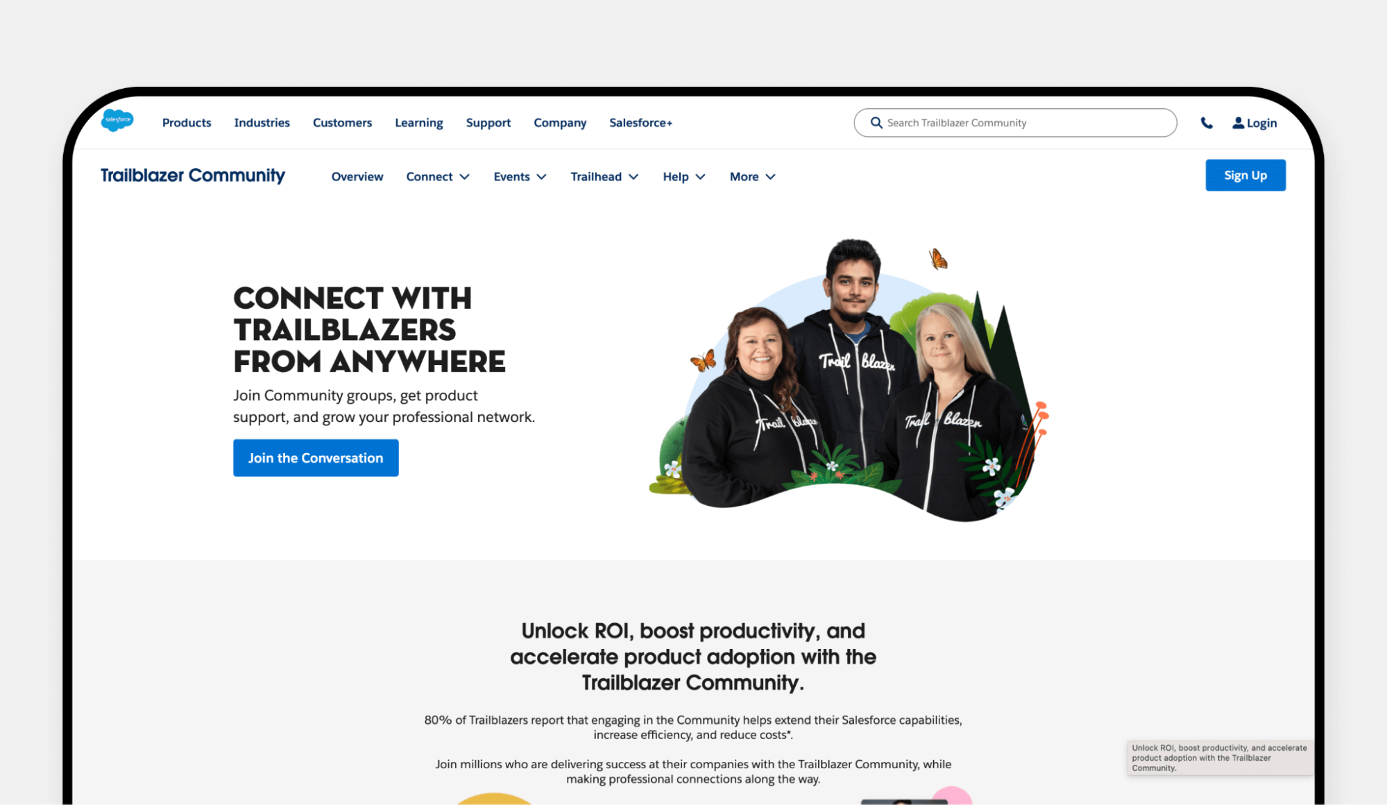 A screenshot of Salesforce’s Trailblazer Community