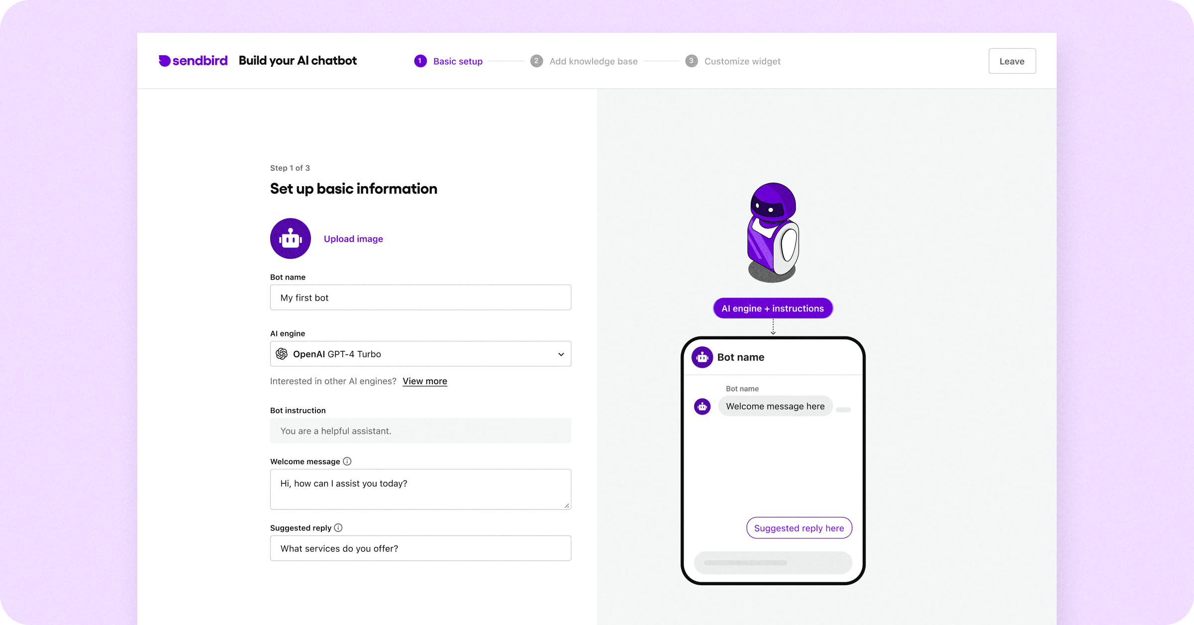 Creating an AI chatbot in 6 steps with Sendbird