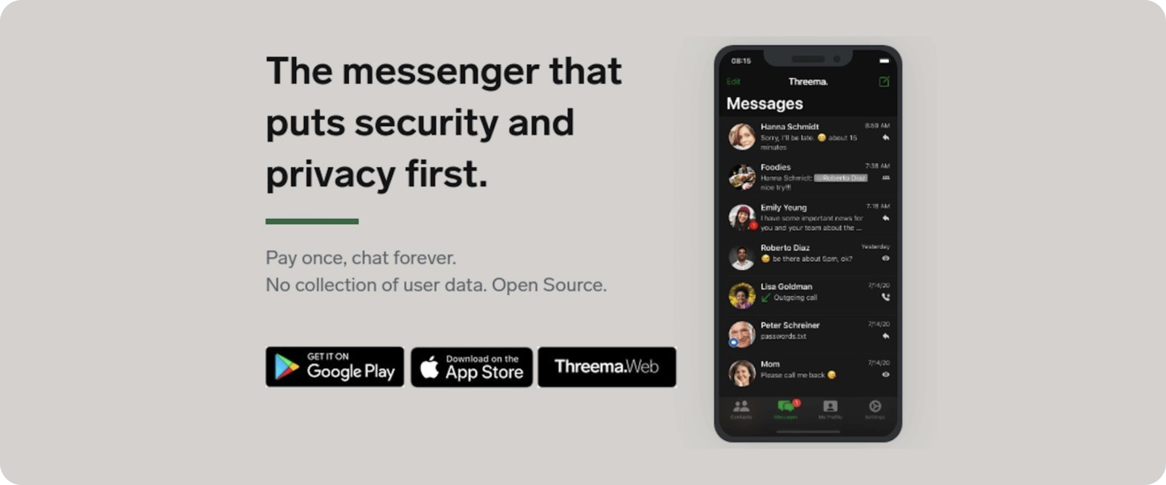An ad from the business messaging tool Threema