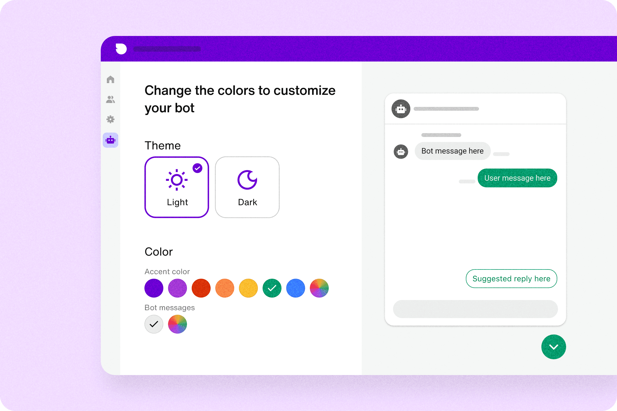 The best AI chatbot will have a fully customizable style and appearance