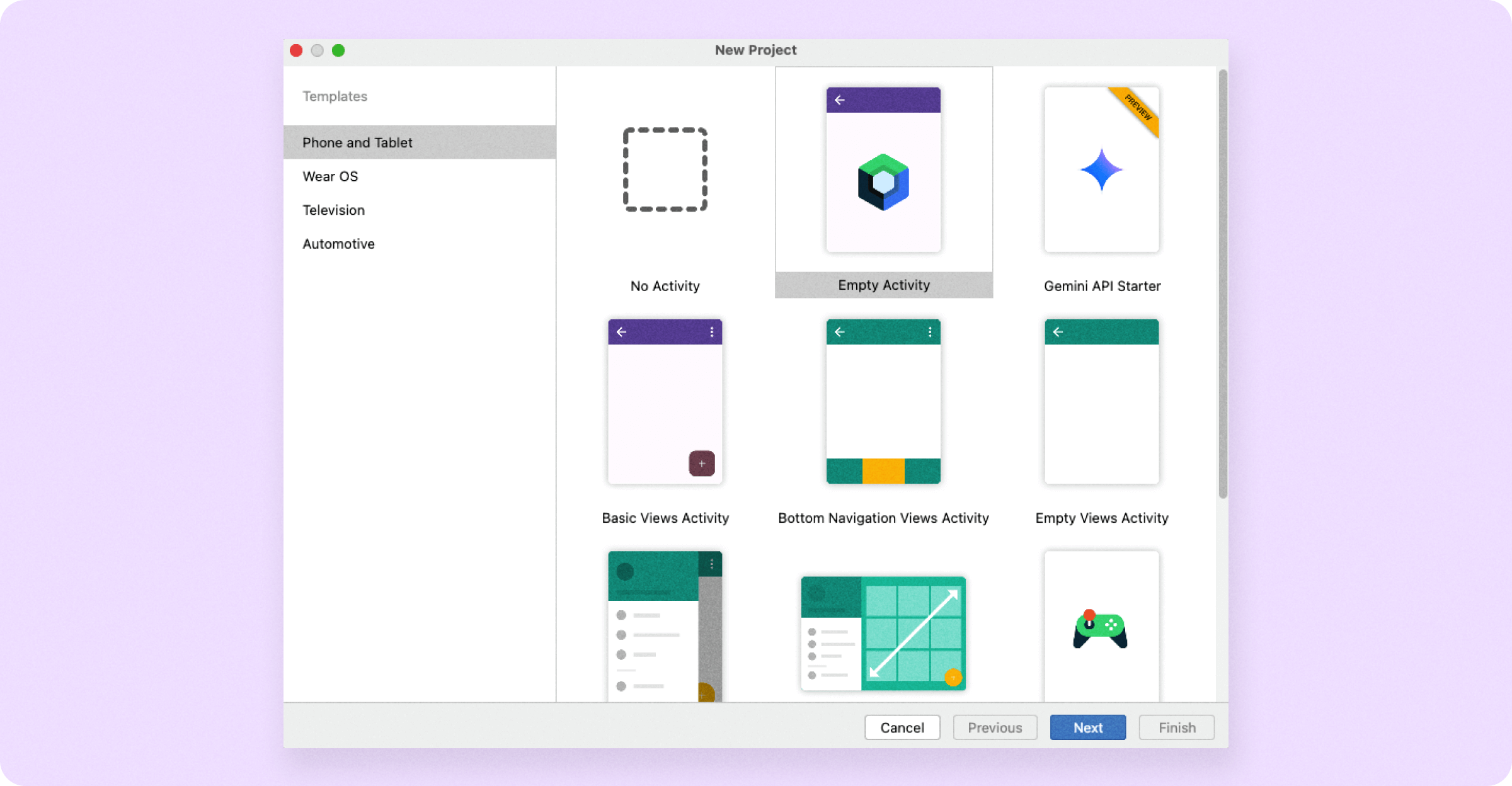 Open up Android Studio and create a new project