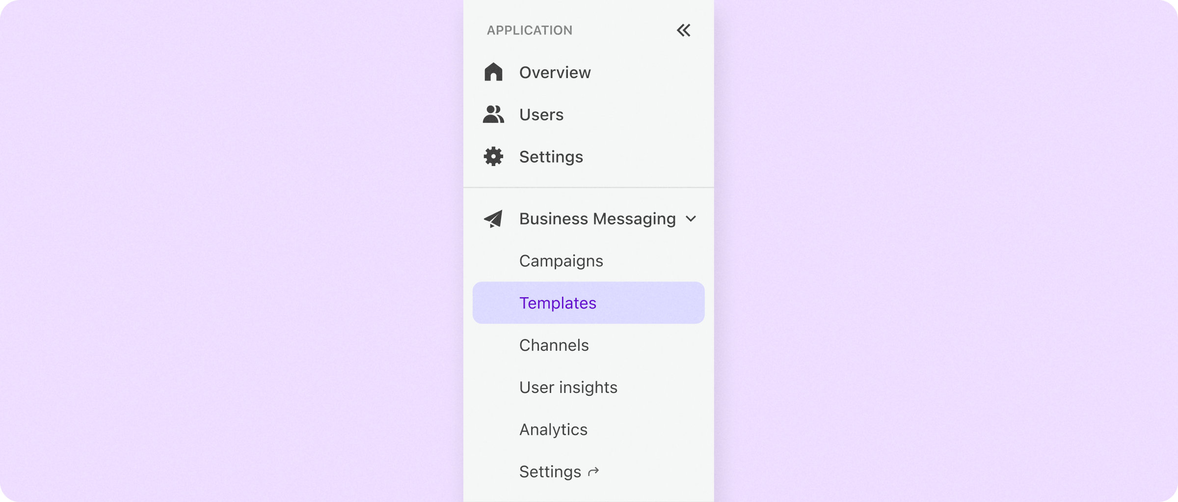 Navigate to the Sendbird Dashboard to find the Templates menu