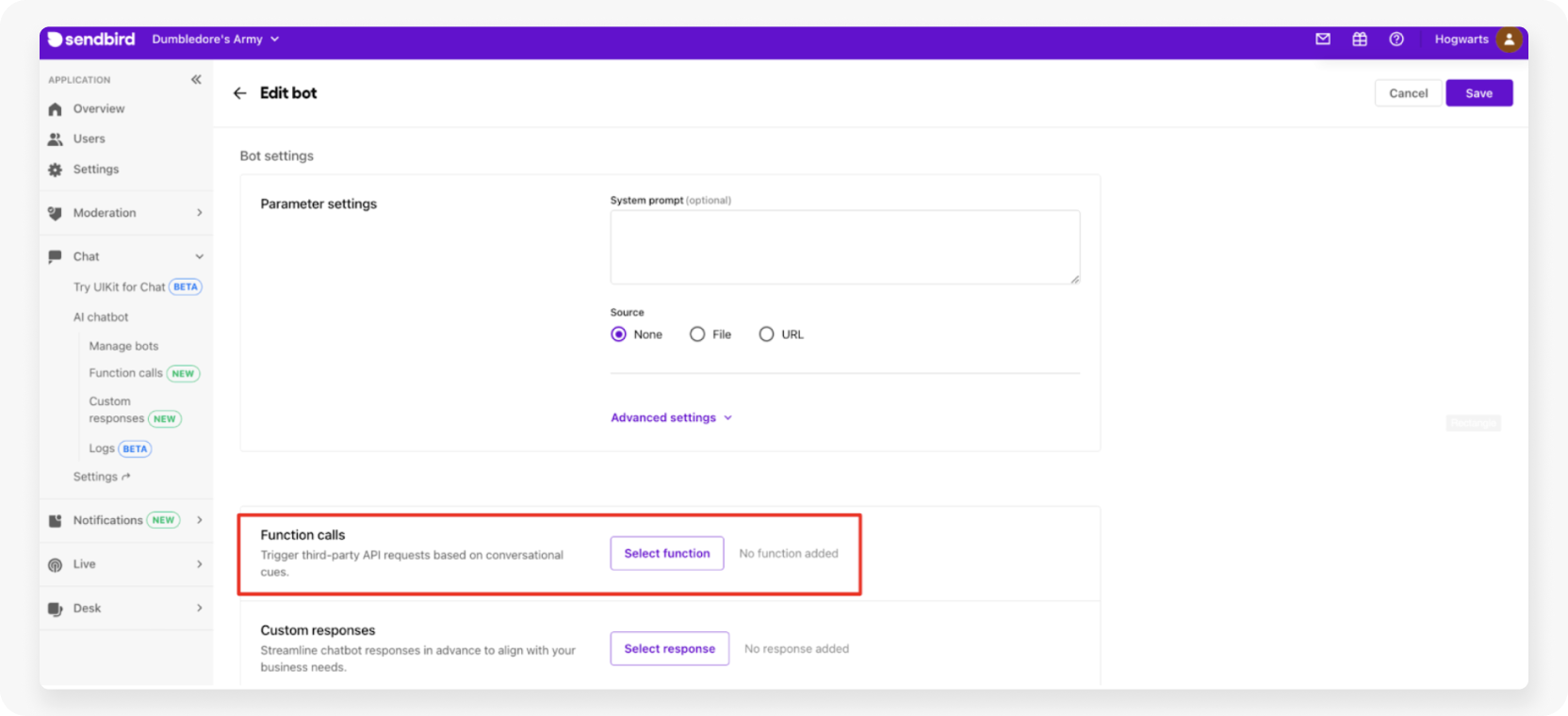 Edit the function calls